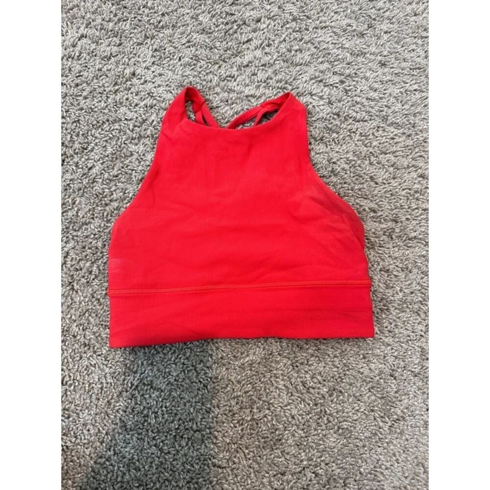 Womens Red Lululemon sports bra size 4